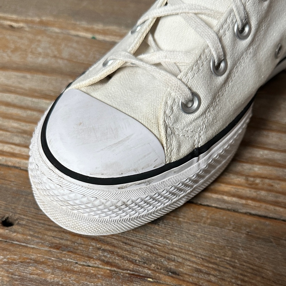 Classic Cream High-Top Sneakers - Picture 4 of 7